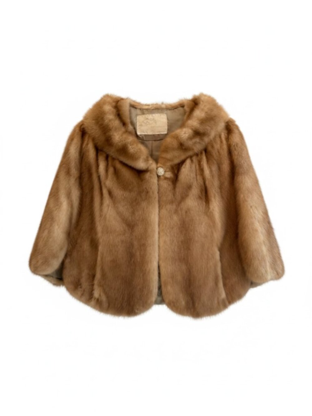 Vintage Real Fur Cape Capelet Stole | Believed Mink | 1950s 1960s Old Hollywood